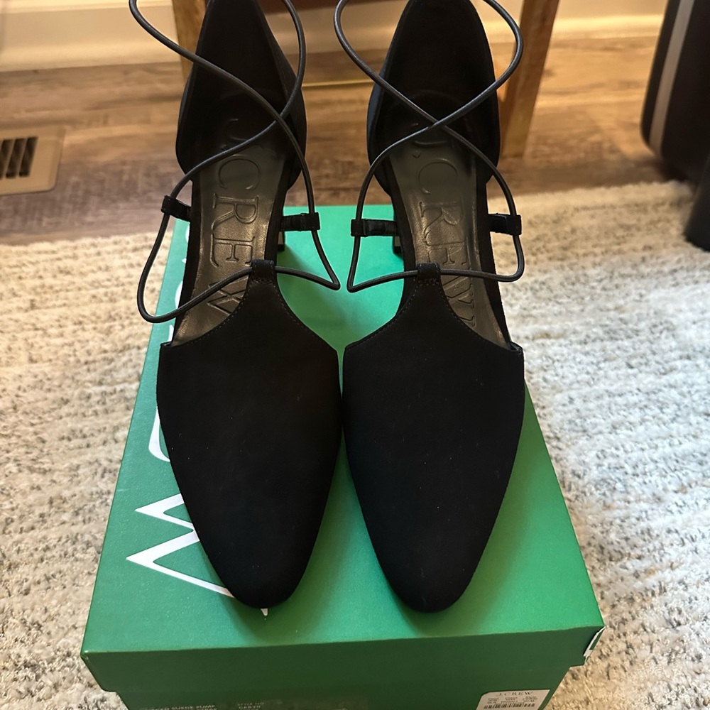 J. Crew Black Strappy Heels